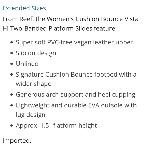 Reef Vista High Platform Sandals Slides Birkenstock Preppy Vaca Festival Boho 7 - Picture 9 of 9